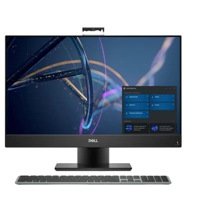 Black DELL OptiPlex 7400 All In One Desktop Computer featuring GDDR4 Video Memory