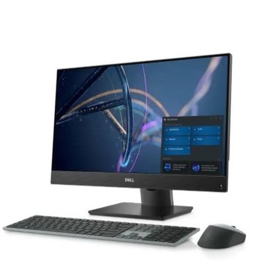 Black DELL OptiPlex 7400 All In One Desktop Computer featuring GDDR4 Video Memory