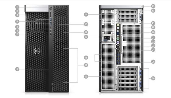 DELL T7920 Precision Tower Workstation Xeon Gold 5122 3.6GHz Professional Workstation