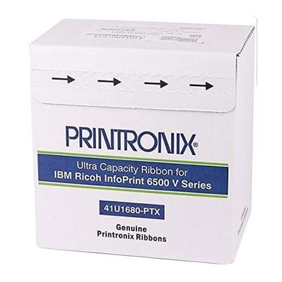 Printronix 41U1680-PTX Dual Spool Ribbon 6-Pack Black ASIN B016GNX96G Ready to Ship