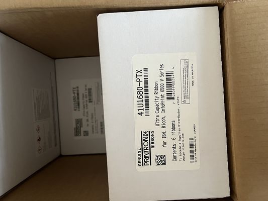 Printronix 41U1680-PTX Dual Spool Ribbon 6-Pack Black ASIN B016GNX96G Ready to Ship